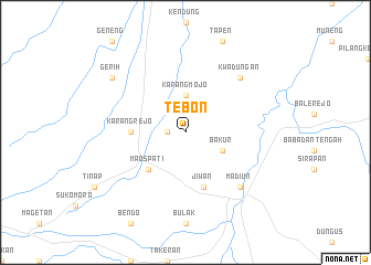 map of Tebon