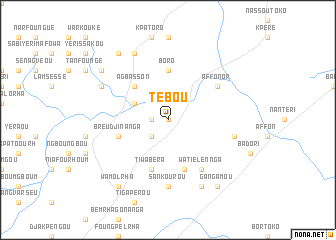 map of Tébou