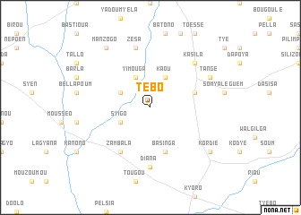 map of Tèbo