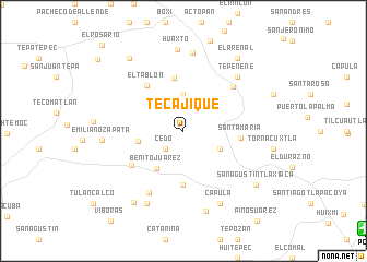 map of Tecajique