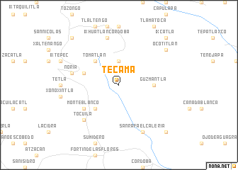 map of Tecama