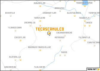 map of Tecascamulco