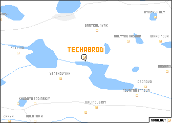 map of Techa-Brod