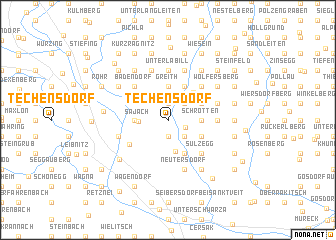 map of Techensdorf
