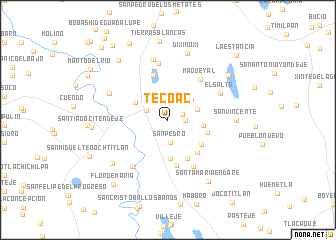 map of Tecoac