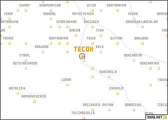 map of Tecoh