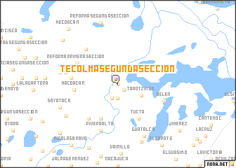 map of Tecolma Segunda Sección