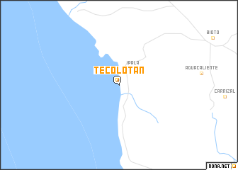 map of Tecolotán