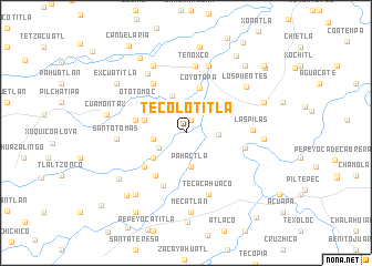 map of Tecolotitla