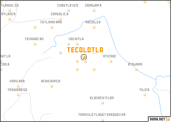 map of Tecolotla