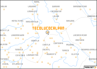 map of Tecolucocalpan