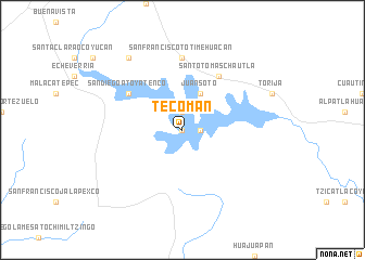 map of Tecomán