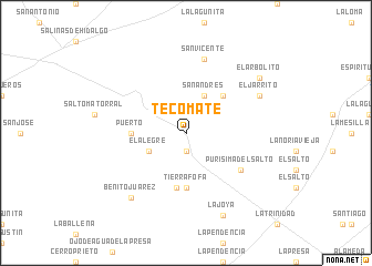 map of Tecomate