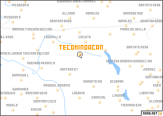 map of Tecominoacán