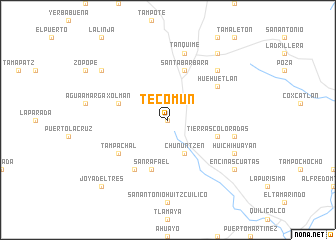 map of Tecomún