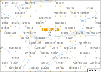 map of Tečovice