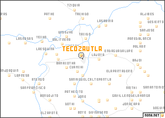 map of Tecozautla