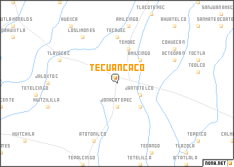 map of Tecuancaco