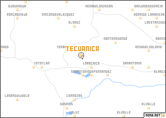map of Tecuanica