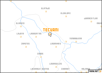 map of Tecuani