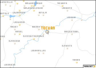 map of Tecuán