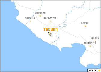 map of Tecuán