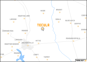 map of Tecula