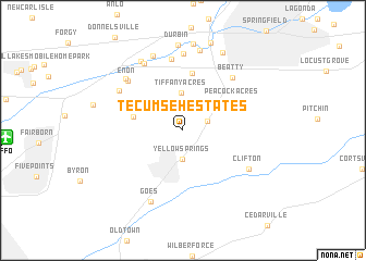 map of Tecumseh Estates