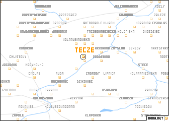 map of Tęcze