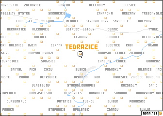 map of Tedražice