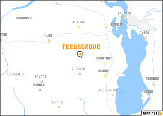 map of Teeds Grove
