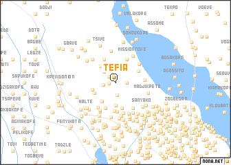 map of Téfia
