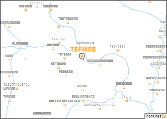 map of Téfikro