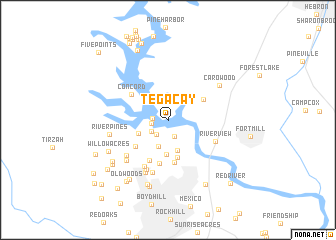 map of Tega Cay