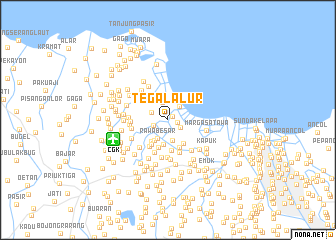 map of Tegalalur