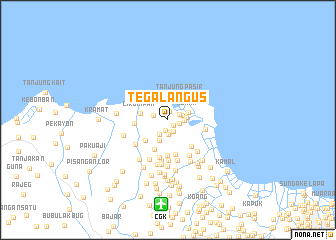 map of Tegalangus