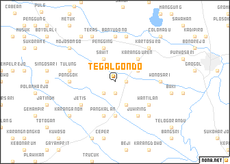 map of Tegalgondo