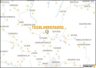 map of Tegalharendong