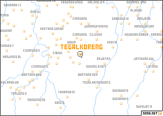 map of Tegalkoreng