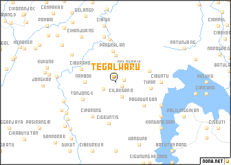 map of Tegalwaru