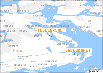 map of Tegelbruket