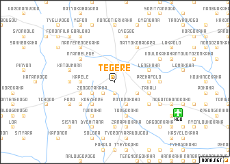 map of Tégéré