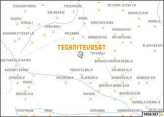 map of Teghnīt-e Vasaţ