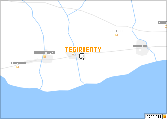 map of Tegirmenty