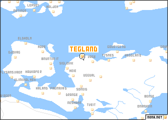 map of Tegland