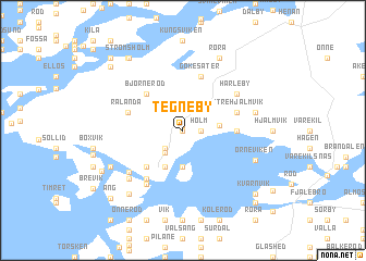 map of Tegneby