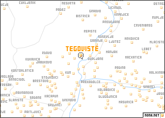 map of Tegovište