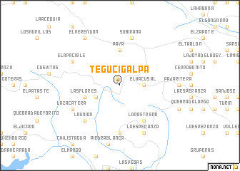 map of Tegucigalpa