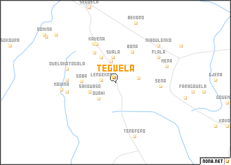 map of Téguéla