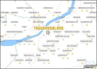 map of Téguérédalané